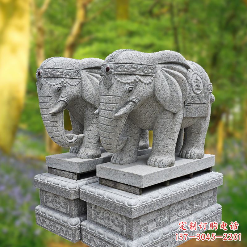 绵阳招财纳福石雕大象