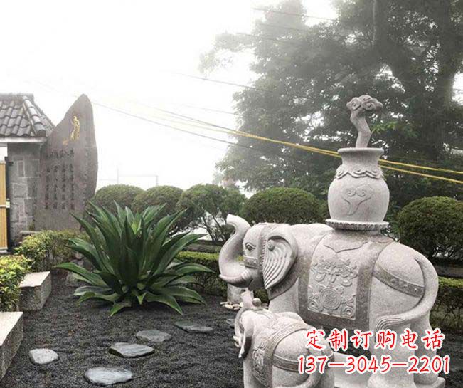 绵阳招财驮宝大象石雕