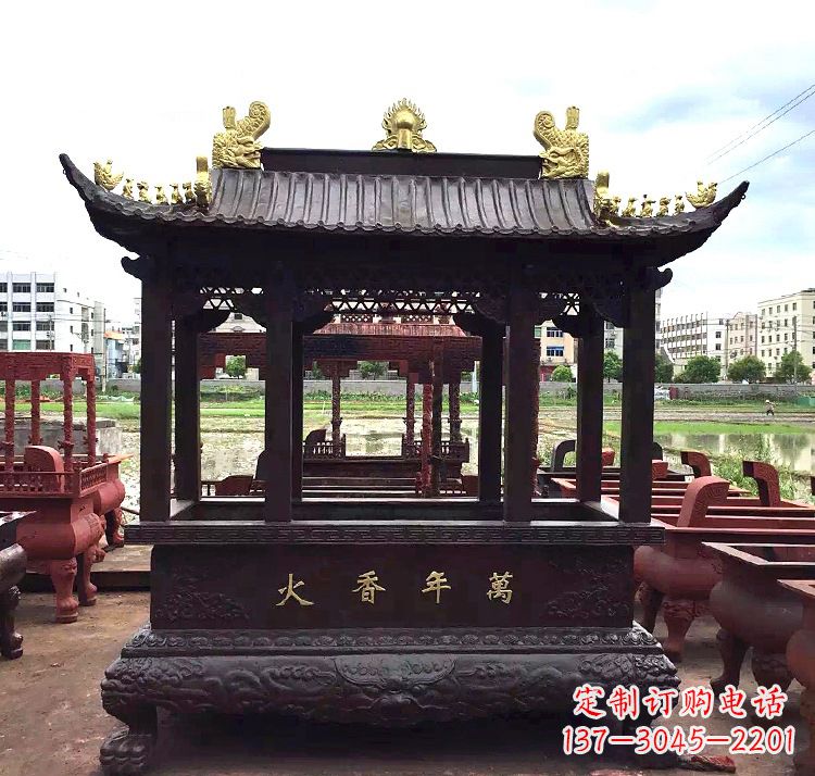 绵阳招财香炉铜雕