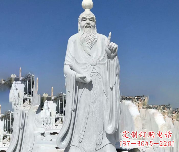 绵阳中国春秋时代思想家老子石雕