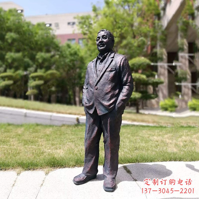 绵阳中国当代著名数学家铸铜华罗庚雕塑
