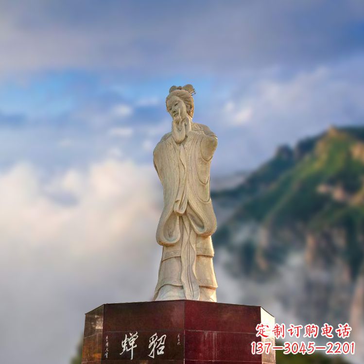 绵阳中国古代四大美女之貂蝉景观石雕