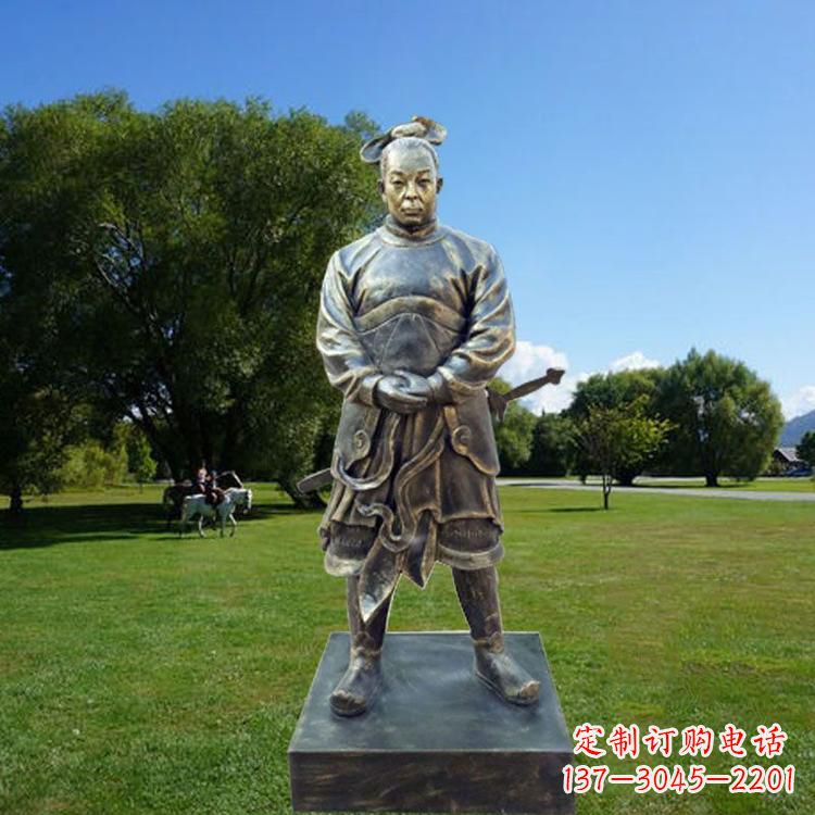 绵阳中国汉初三杰之韩信仿铜雕像