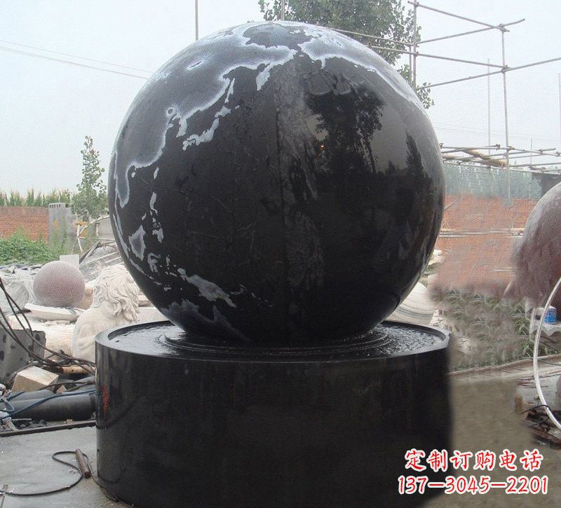 绵阳中国黑风水球石雕