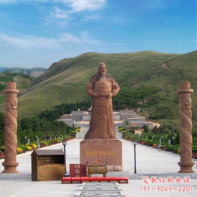 绵阳中国历史名人大型李世民景观雕塑