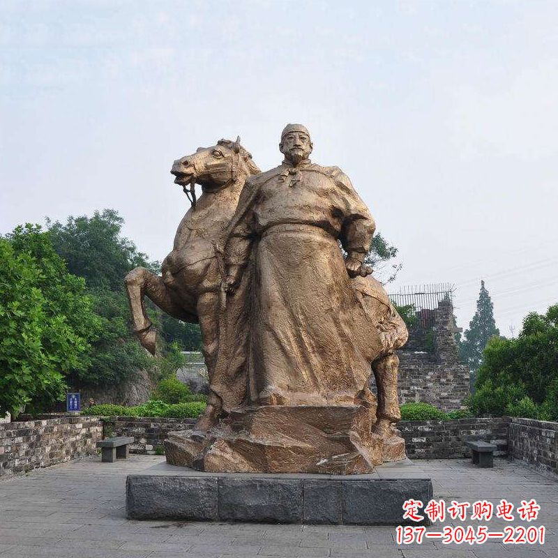 绵阳中国历史名人明太祖朱元璋铜雕像