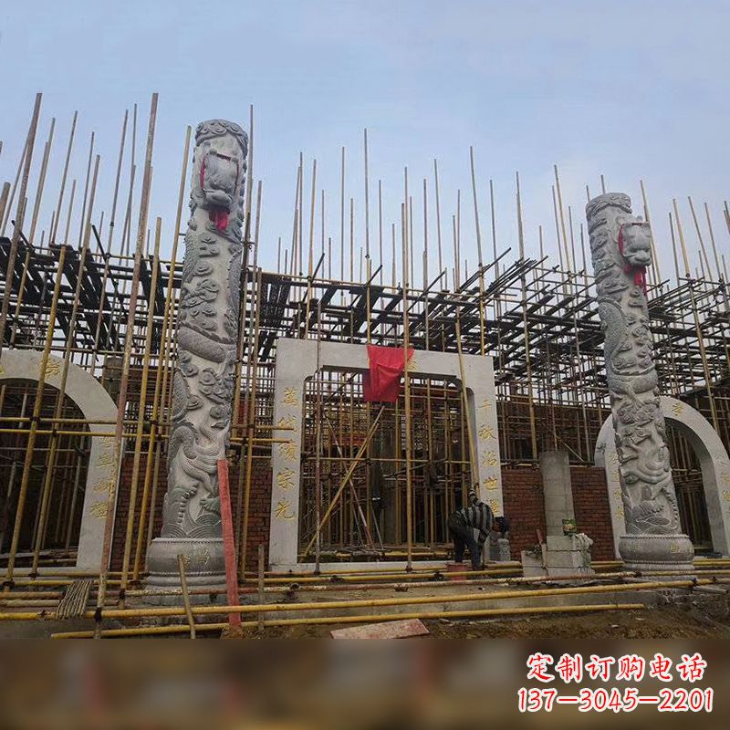 绵阳中国龙柱石雕