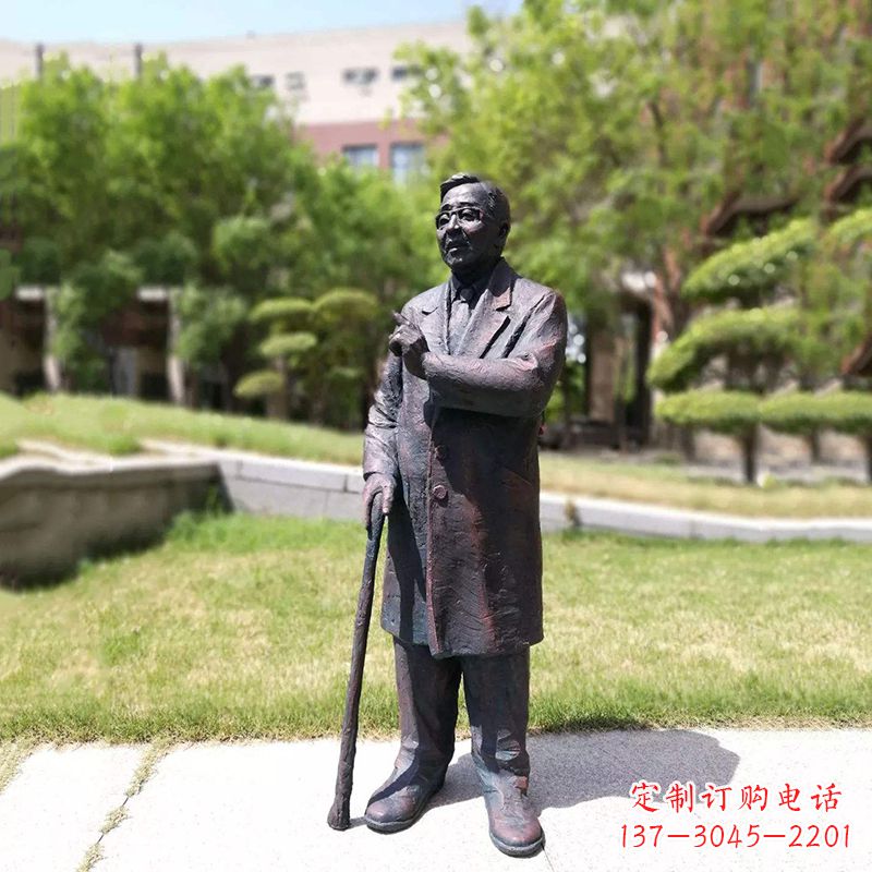 绵阳中国名人著名数学家华罗庚铜雕像