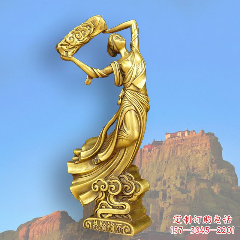 绵阳中国上古传说“女娲补天”铸铜雕塑