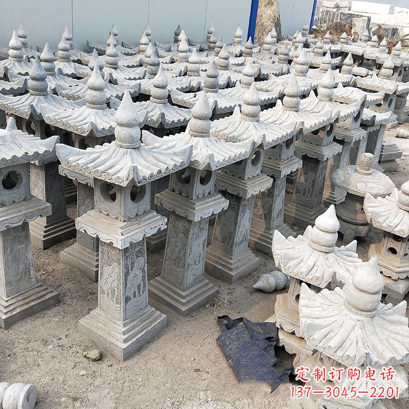 绵阳中式青石灯笼雕塑