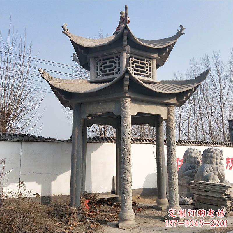 绵阳中式双层石雕凉亭