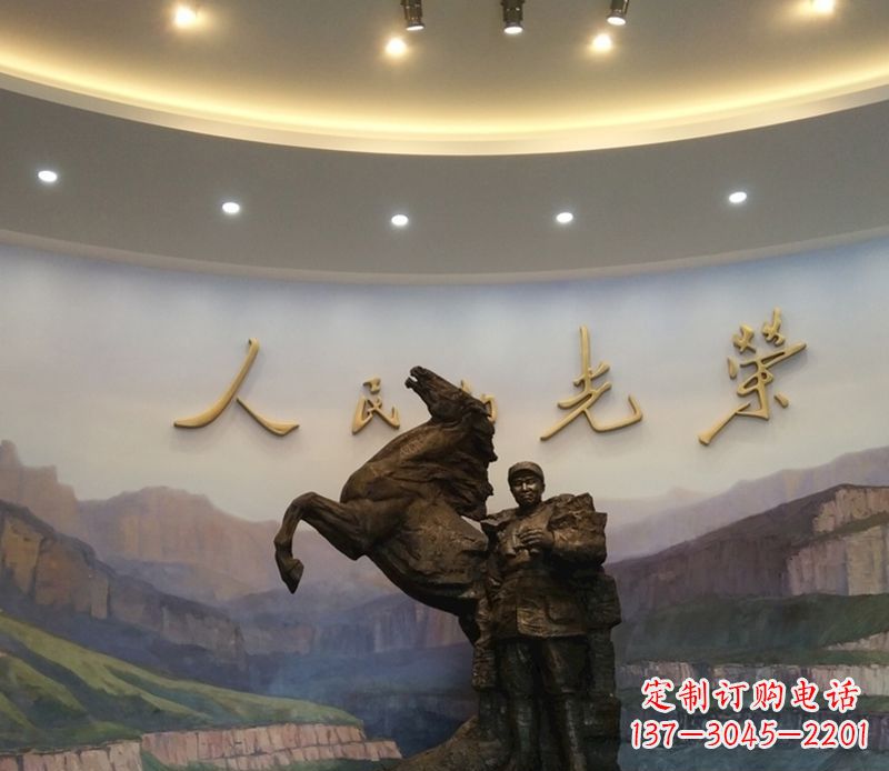 绵阳朱德人物景观铜雕