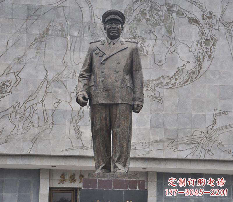 绵阳朱德人物铜雕