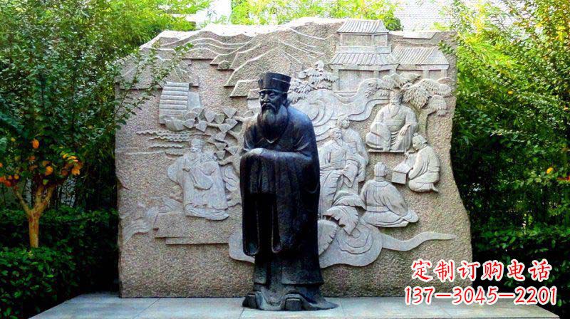绵阳朱熹古代名人铜雕_2