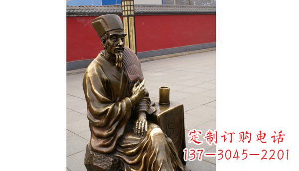 绵阳诸葛亮古代名人铜雕