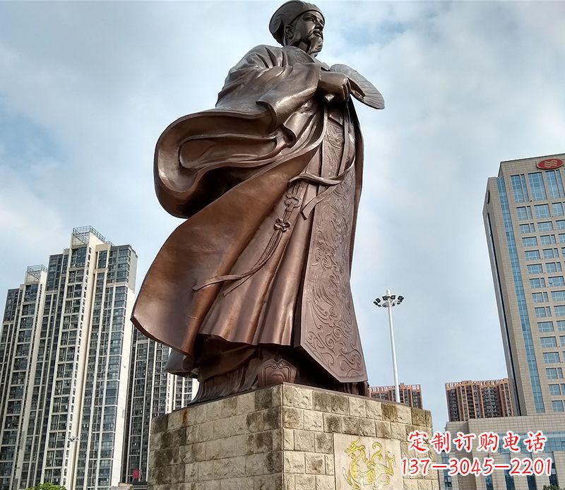 绵阳诸葛亮人物铜雕