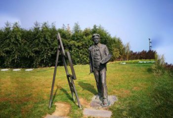 绵阳徐悲鸿城市雕塑公园铜雕像