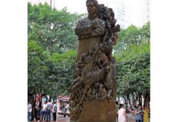 绵阳徐悲鸿铜雕