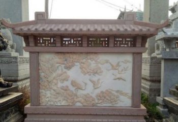 绵阳园林景观松鹤石浮雕影壁