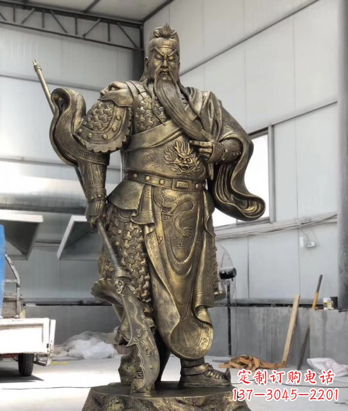 绵阳铸铜关公雕塑