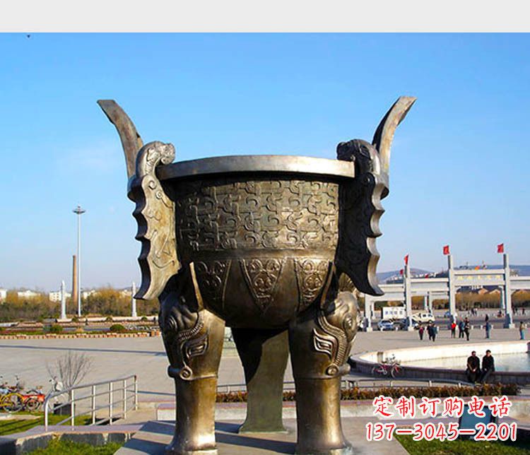 绵阳铸铜广场圆形景观香炉