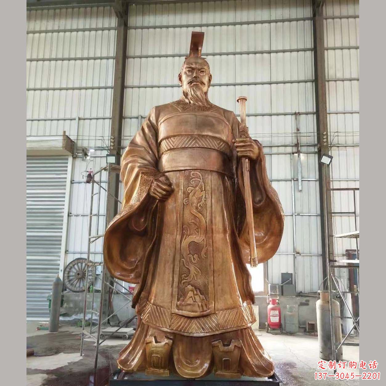 绵阳铸铜汉武帝雕塑