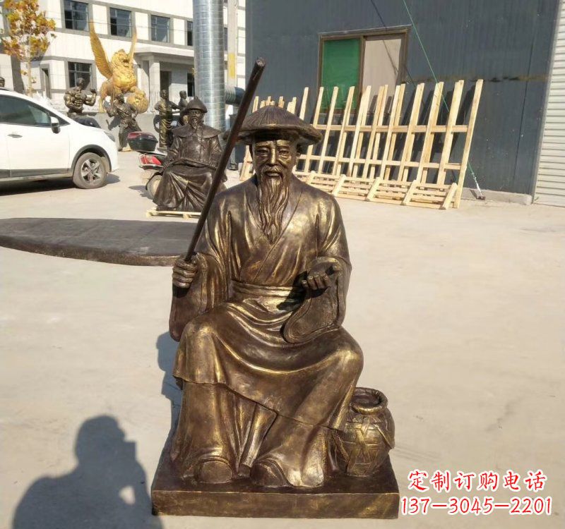 绵阳铸铜姜太公钓鱼