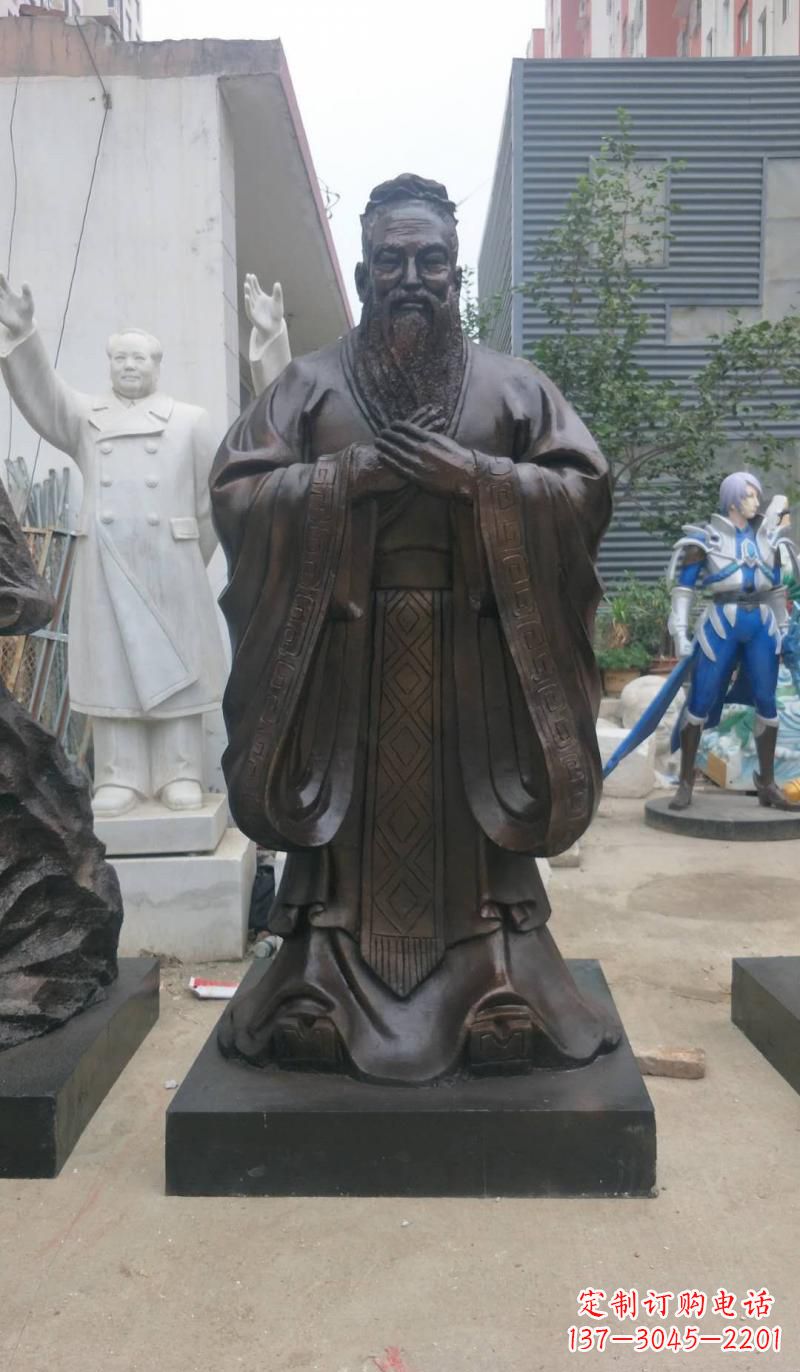 绵阳铸铜孔子雕塑