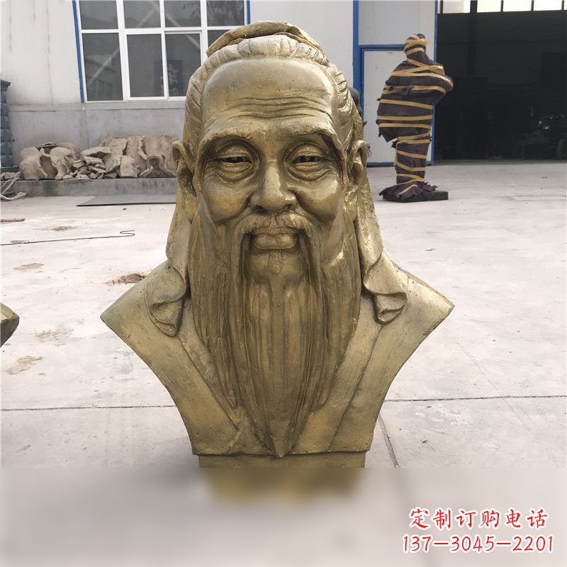 绵阳铸铜孔子胸像雕塑