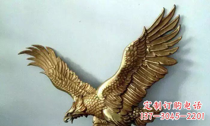 绵阳铸铜老鹰企业动物铜雕 (2)