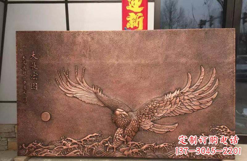 绵阳铸铜老鹰浮雕