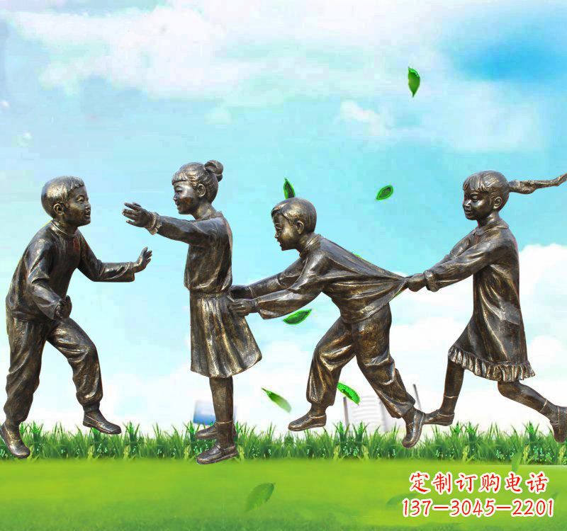 绵阳铸铜老鹰捉小鸡儿童
