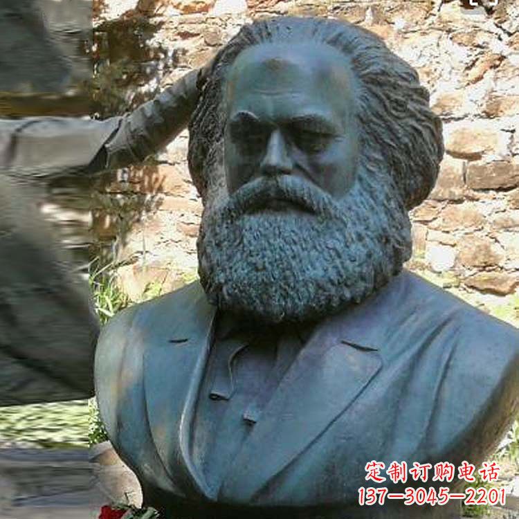 绵阳铸铜名人无产阶级导师马克思头像雕塑