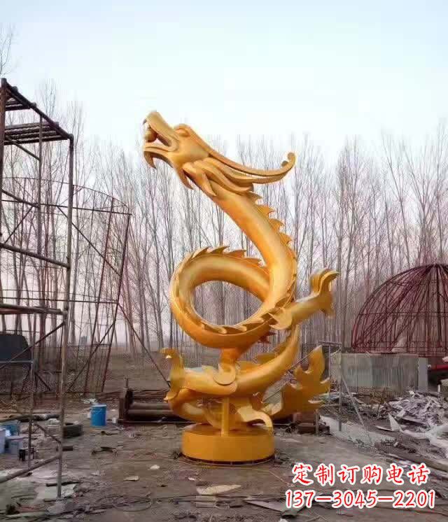 绵阳铸铜盘龙云腾铜雕