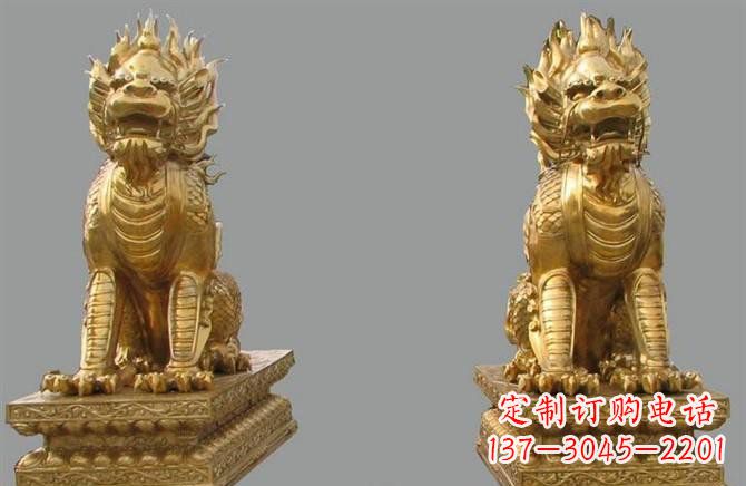 绵阳铸铜麒麟雕塑222