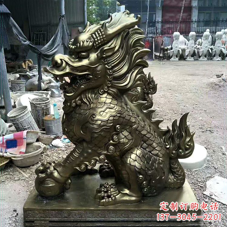 绵阳铸铜麒麟雕塑