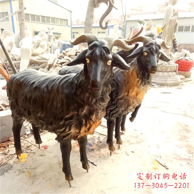 绵阳铸铜山羊雕塑
