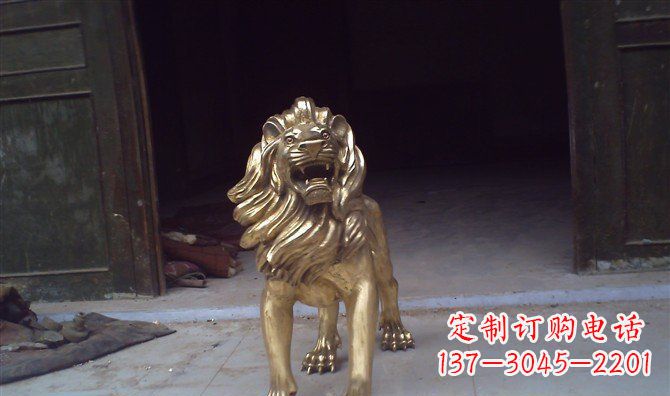 绵阳铸铜狮子西洋狮子铜雕