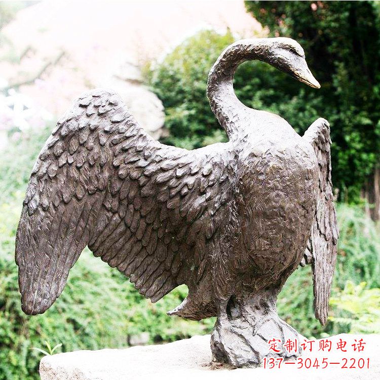 绵阳铸铜天鹅雕塑