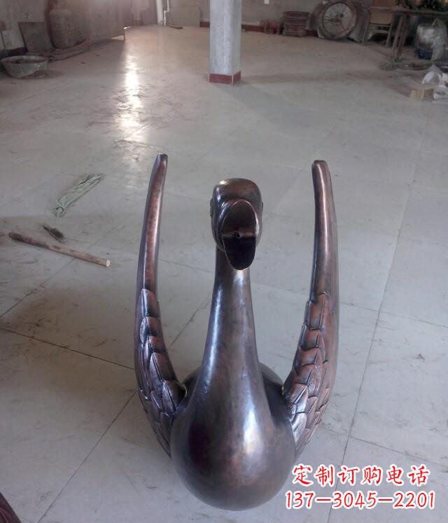 绵阳铸铜天鹅公园动物铜雕