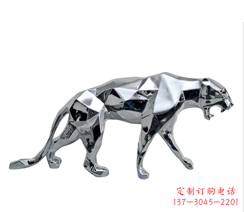 绵阳豹子雕塑不锈钢