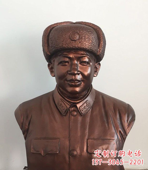 绵阳紫铜雷锋半身像