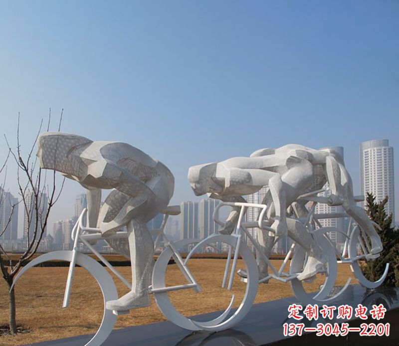 绵阳自行车比赛不锈钢雕塑
