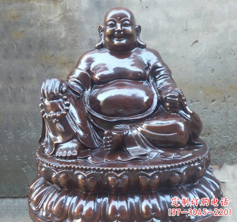 绵阳宗教庙宇弥勒佛铜雕