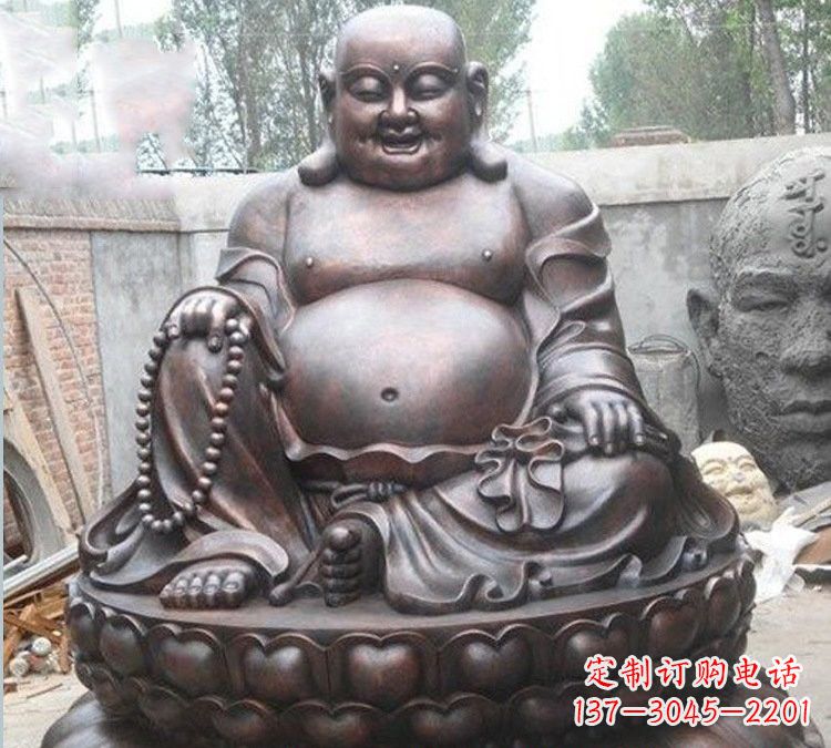 绵阳宗教庙宇弥勒佛铜雕222