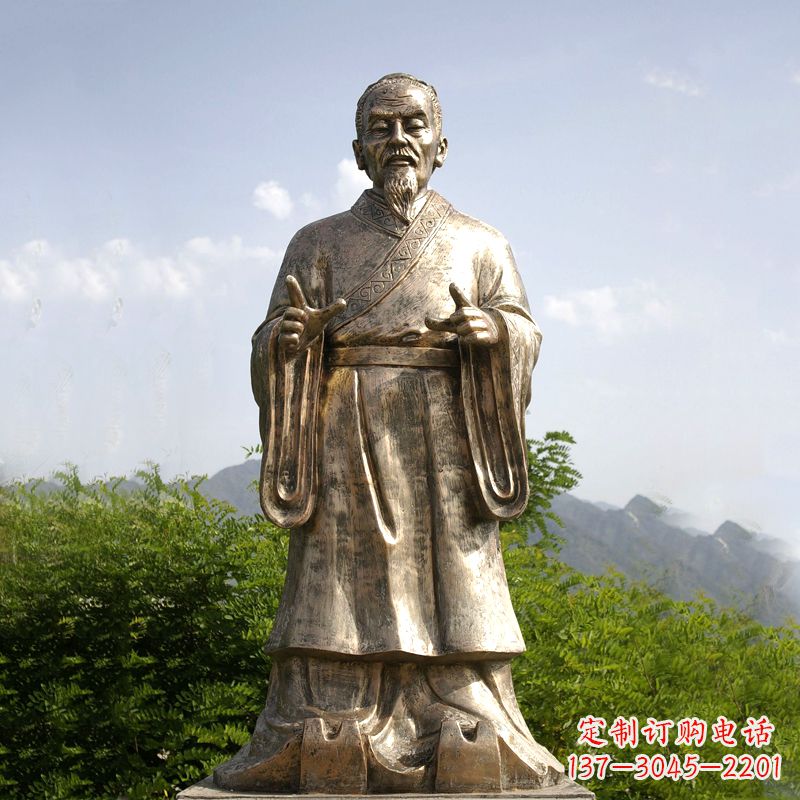 绵阳祖冲之纯铜雕像