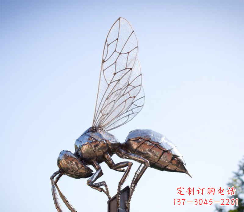 绵阳蜜蜂雕塑不锈钢